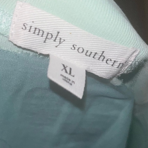 Simply Southern Sparkle Glitter "Live Happy" Jersey Shirt - Picture 4 of 4